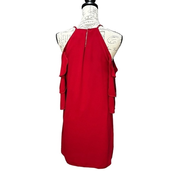 Skies Are Blue Cold Shoulder Red Dress Size XS - Picture 3 of 4